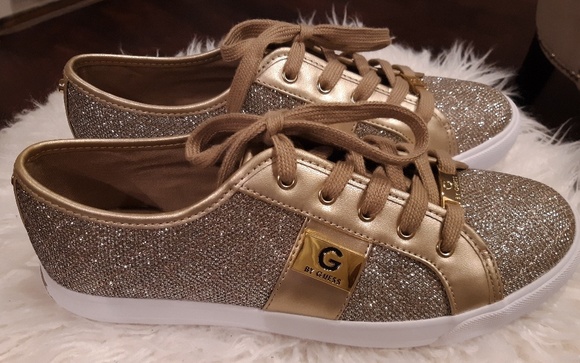 guess gold sneakers womens